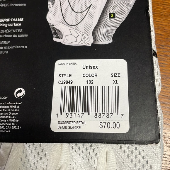 Nike Air Jordan Vapor Knit Football Gloves. Size XL. NWT. - Picture 6 of 11